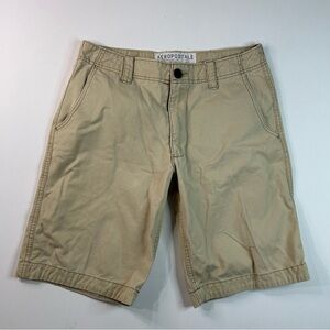 American Eagle Shorts Men 32 Longboard Chino Y2K Vintage Twill Skater Surf Beige